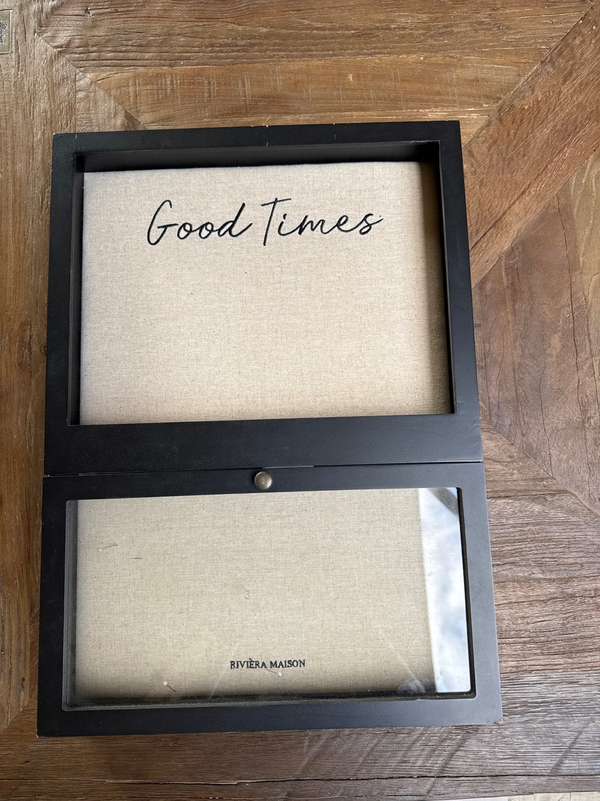 Rivièra Maison Memorie Box met Prikbord en Glas, Hout, Ophalen of Verzenden, Landelijk, Gebruikt