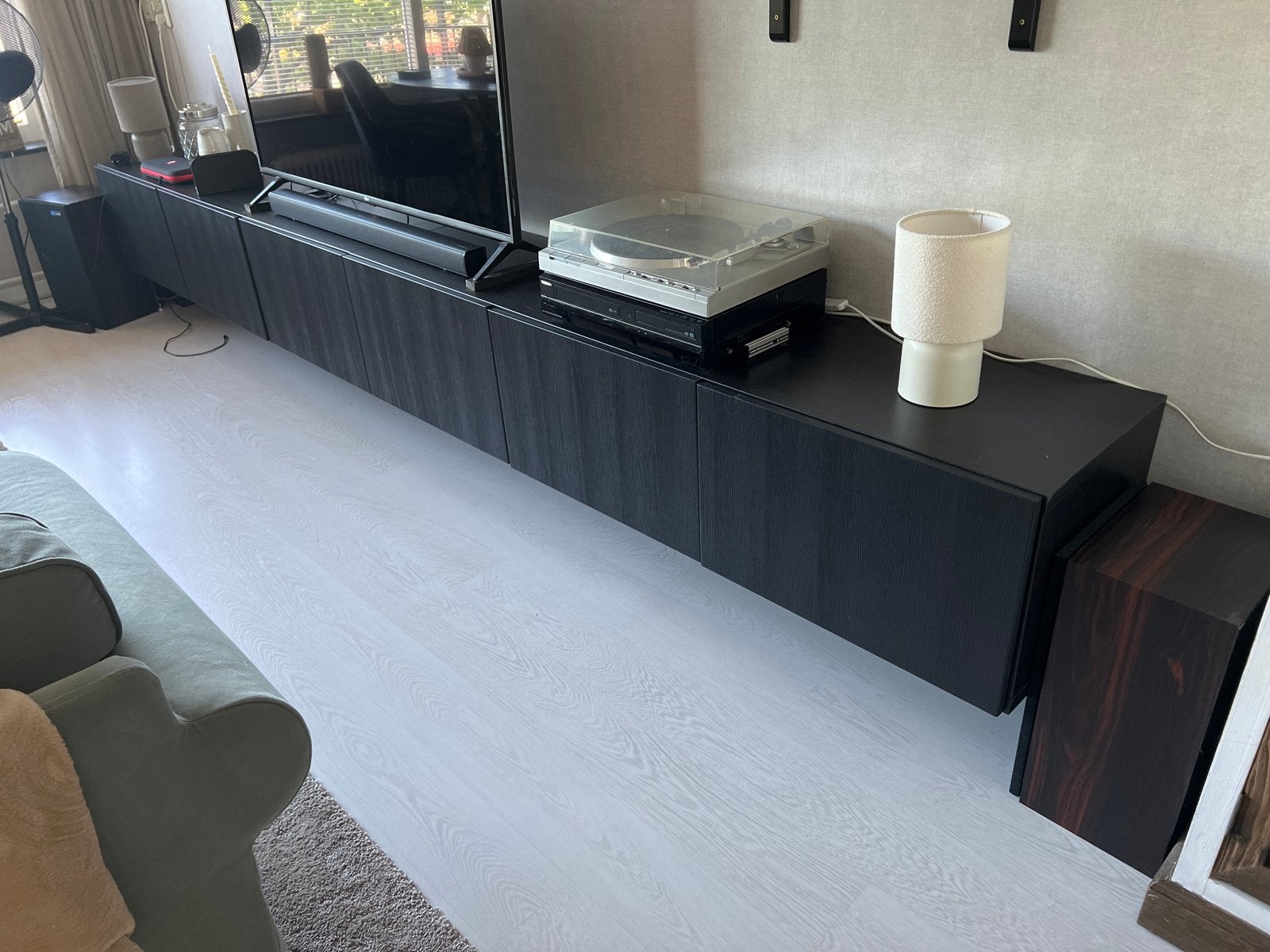 Twee IKEA Besta wandmodules - Zwartbruin, Huis en Inrichting, Kasten | Televisiemeubels, Ophalen, Gebruikt, 100 tot 150 cm, Minder dan 100 cm