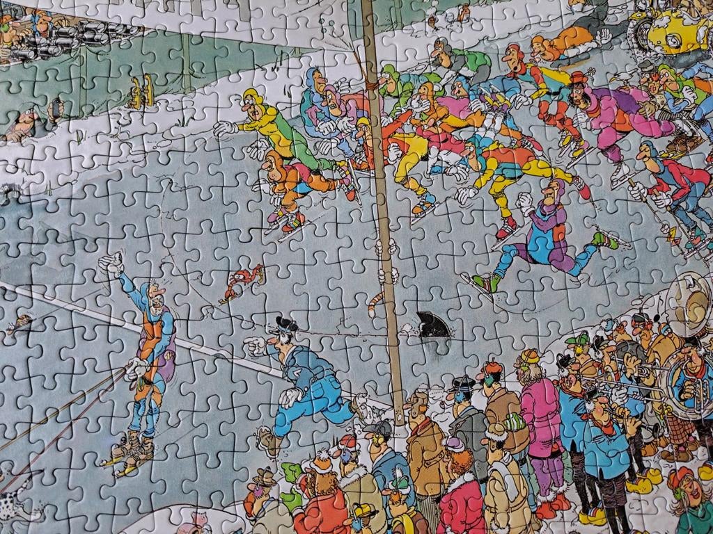 Jan van haasteren de elfstedentocht, Hobby en Vrije tijd, Denksport en Puzzels, Ophalen of Verzenden, 500 t/m 1500 stukjes, Zo goed als nieuw