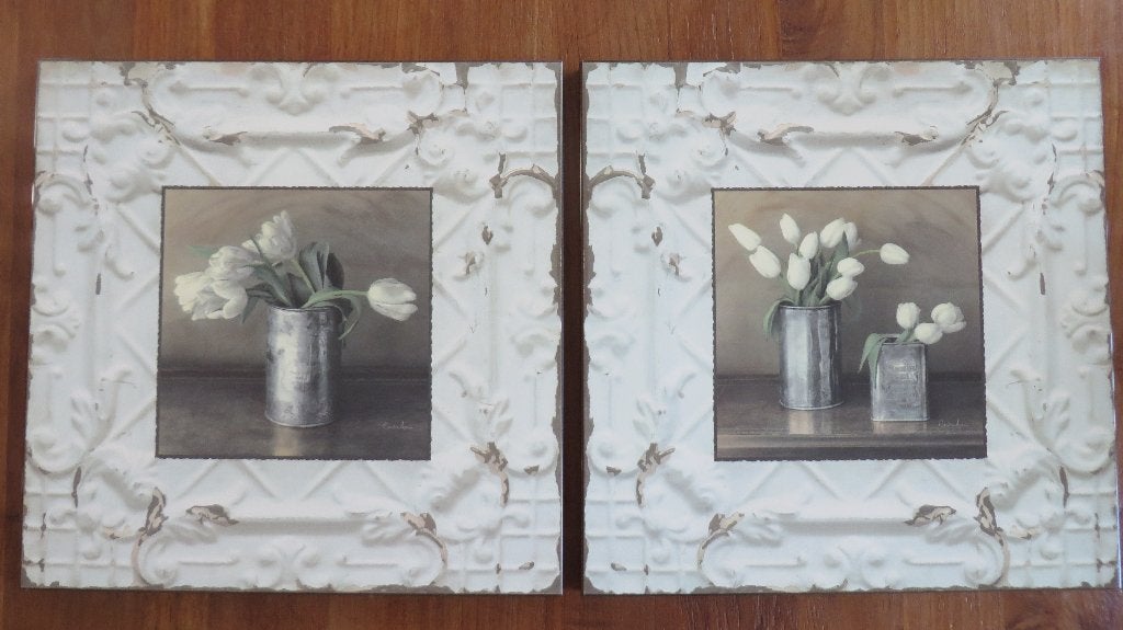 schilderij, Ophalen of Verzenden, Hout, Ophangklaar, Bloemen