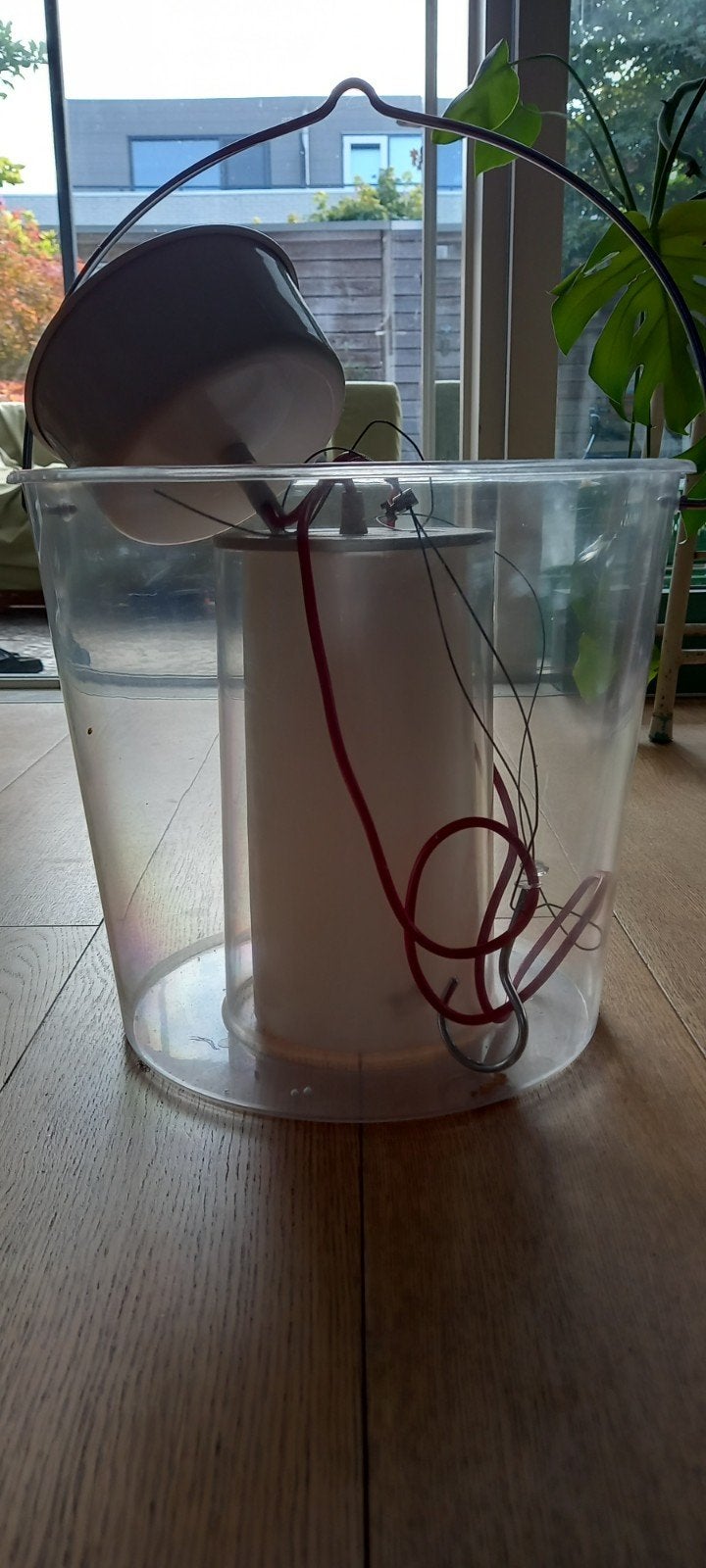 Twee Ikea Taklampa PS pendant lampen, Ophalen, Gebruikt, Kunststof, Wit