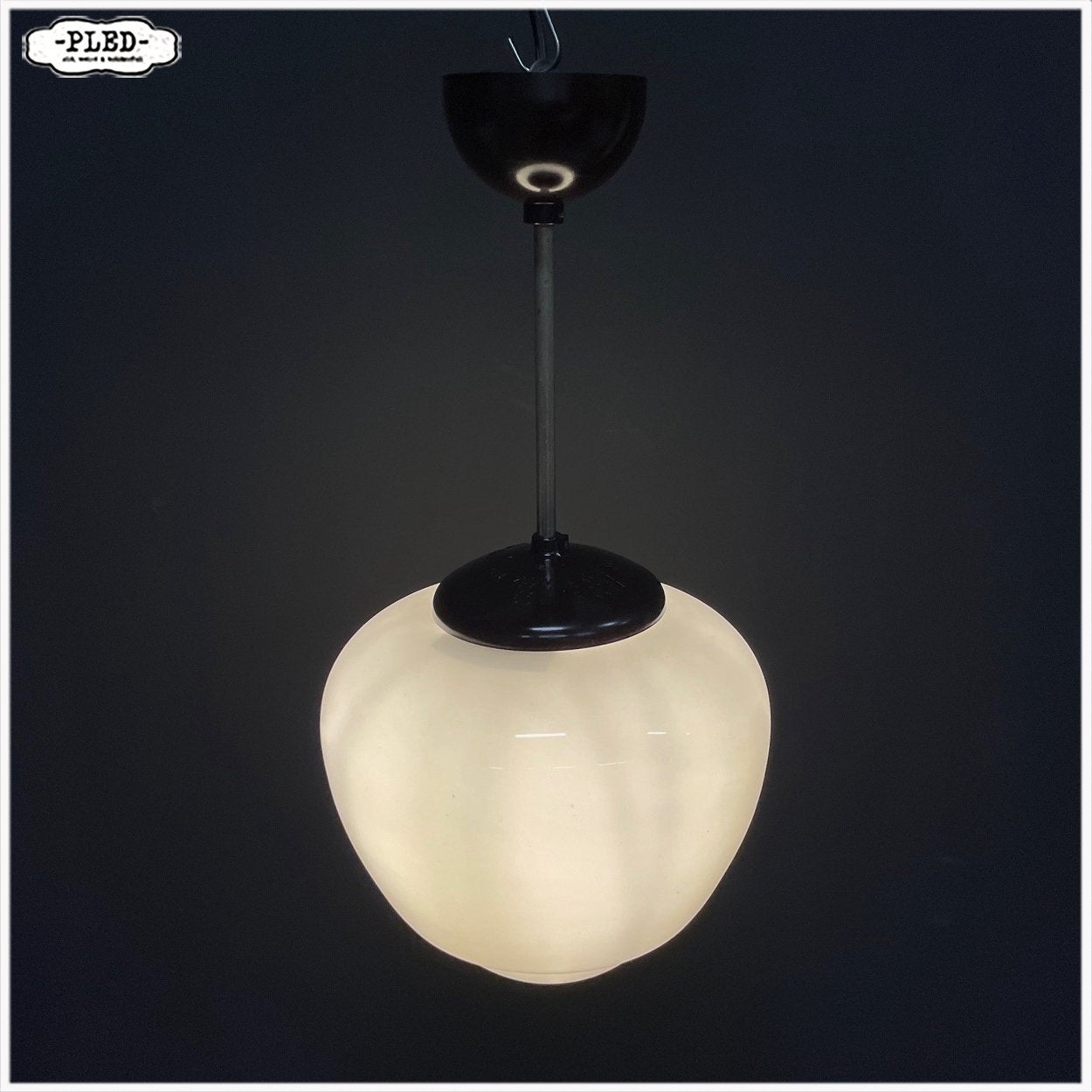 Art Deco Opaline lampen Hanglampen Vintage, Ophalen, Gebruikt, Vintage Art Deco Boho Japando, E27 (groot)