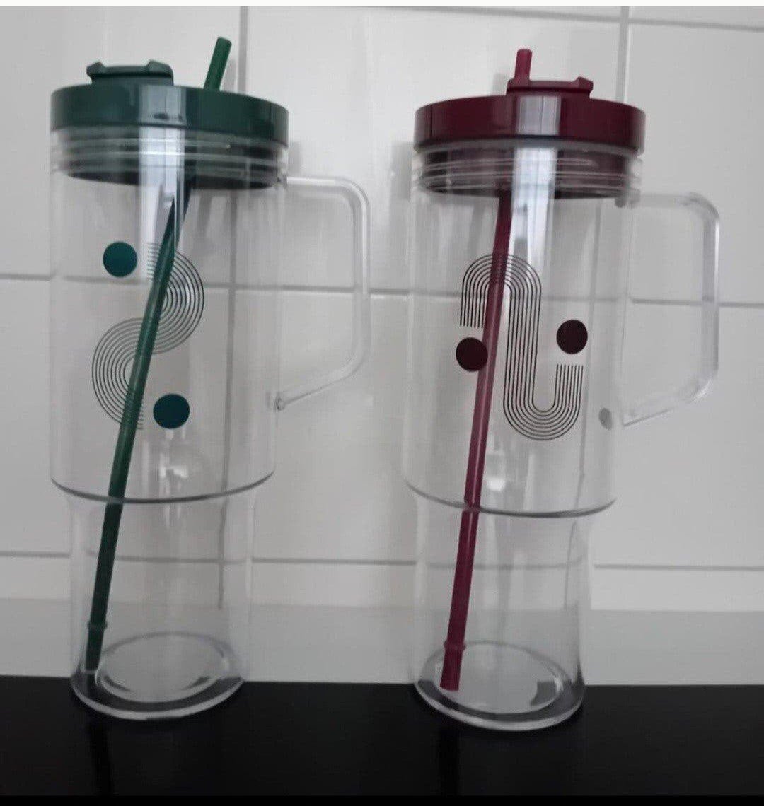Groot Drinkfles Met Rietje en Handvat 2 x 1100ml., Ophalen, Nieuw