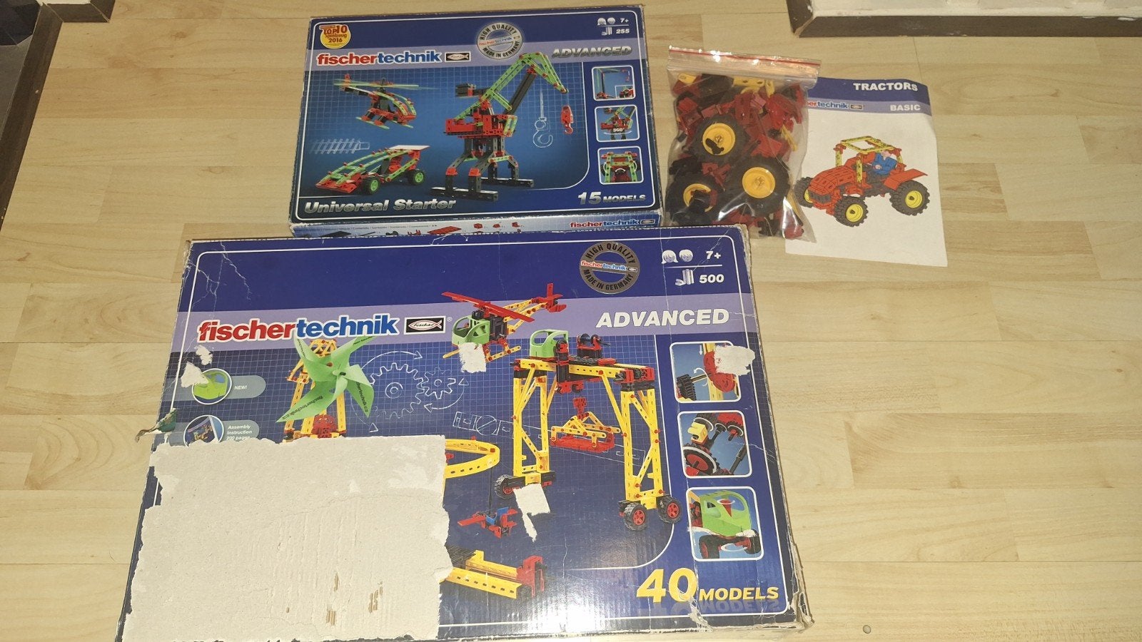 3 Fischertechnik sets:Universal 3,Universal Starter,Tractors, Ophalen of Verzenden, Zo goed als nieuw