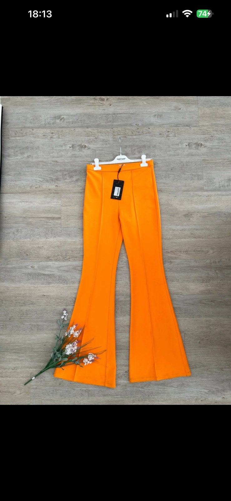 Loavies flared pants/broek oranje maat M nieuw, Maat 38/40 (M), Nieuw, Oranje, Ophalen of Verzenden