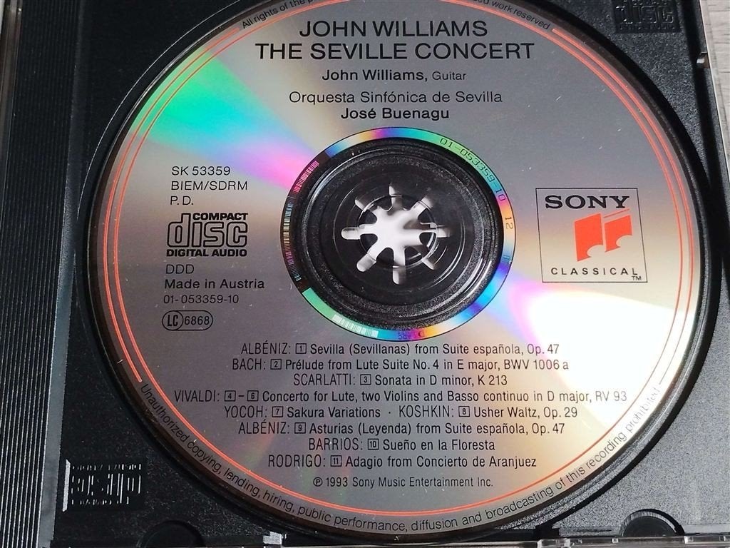 John Williams - The Seville Concert, Cd's en Dvd's, Ophalen of Verzenden, Classicisme, Zo goed als nieuw, Kamermuziek
