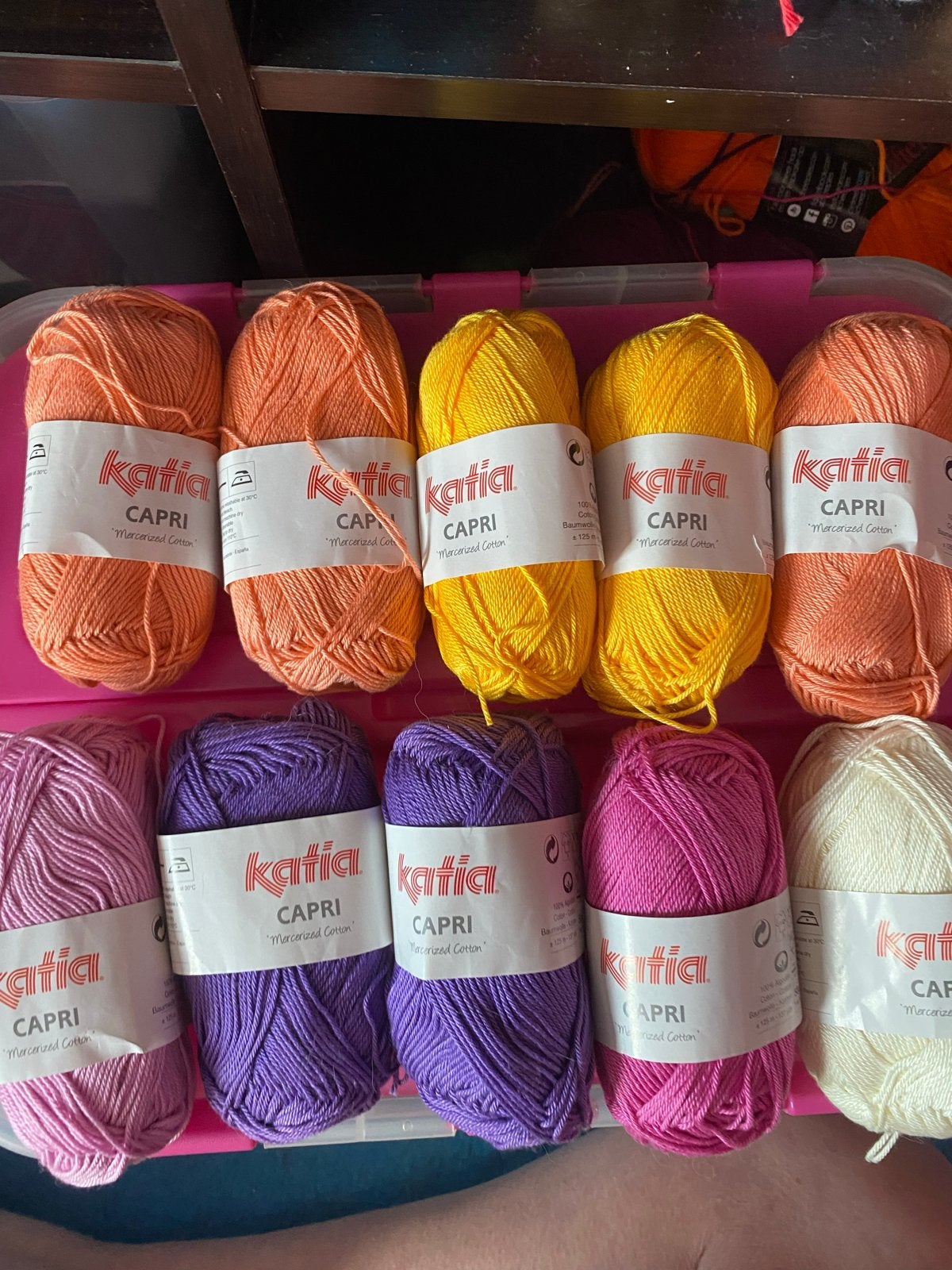 Katia Capri gemerceriseerd katoen garen - diverse kleuren, Ophalen of Verzenden, Nieuw, Breien of Haken, Wol of Garen