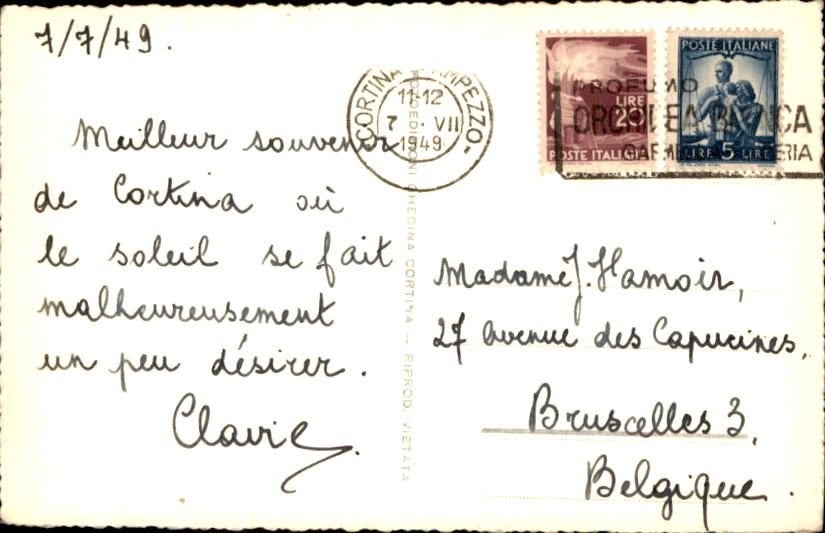 Italië - Stempels - Frankering - 1949, Ophalen of Verzenden, Envelop