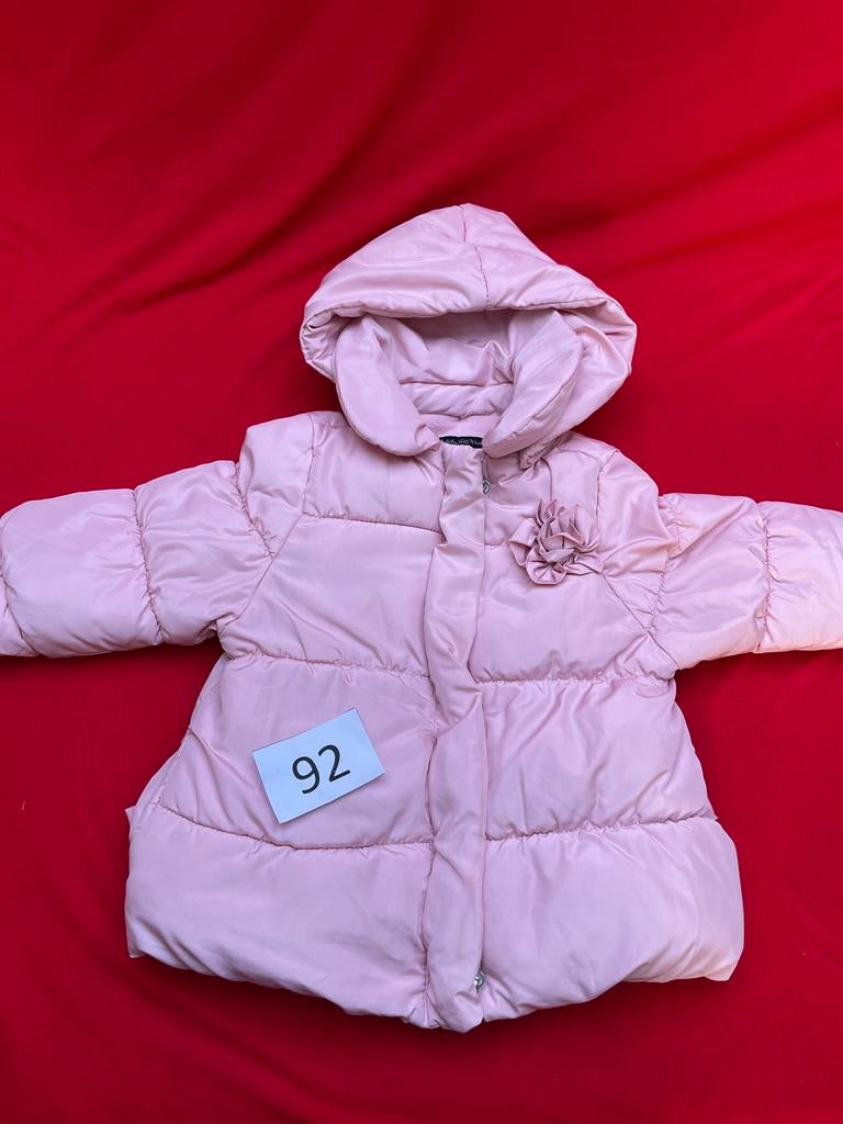 Zara Baby Roze Winterjas Maat 92 met Bloemdetail, Ophalen of Verzenden, Zo goed als nieuw, Meisje, Jas