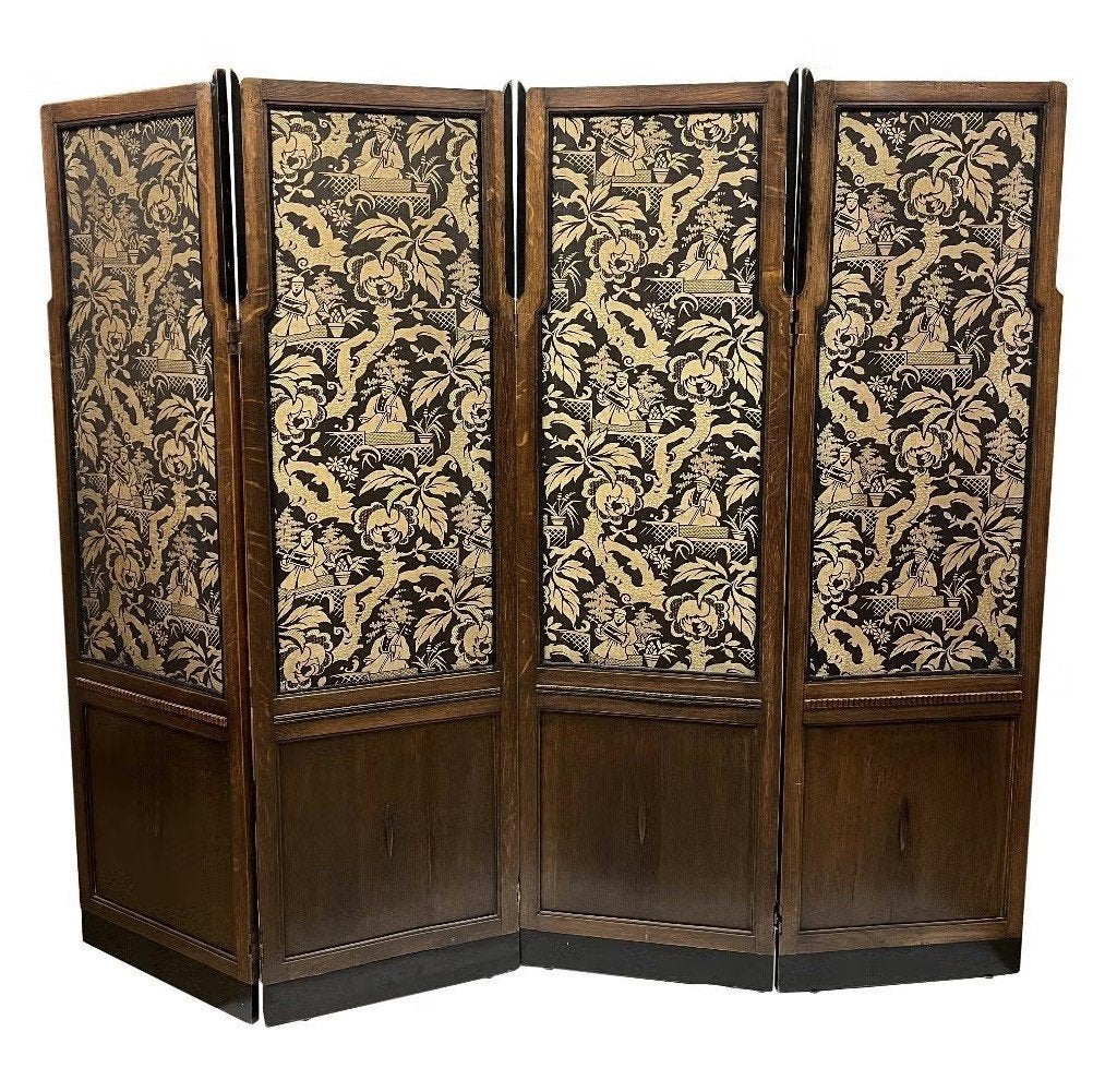 Antiek Art Deco kamerscherm / Paravent, 1930, Ophalen, Gebruikt