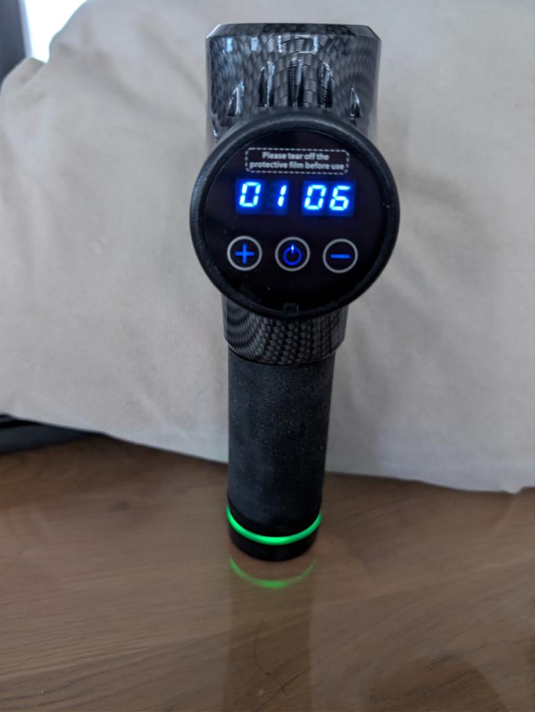 Massage Gun pistool, 6 opzetstukken, koffer, adapter, Ophalen of Verzenden, Apparaat