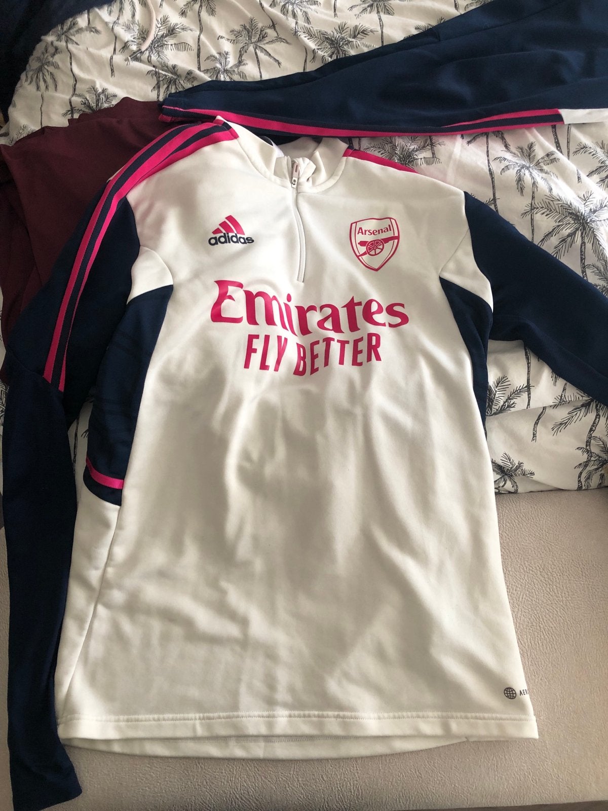 Adidas Arsenal trainingspak - Maat M, Maat 38/40 (M), Wit, Overige typen, Ophalen of Verzenden