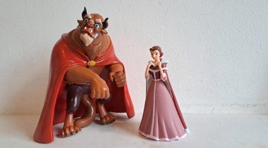 Belle en het beest Disney beelden, Verzamelen, Disney, Ophalen of Verzenden, Assepoester of Belle, Zo goed als nieuw, Beeldje of Figuurtje
