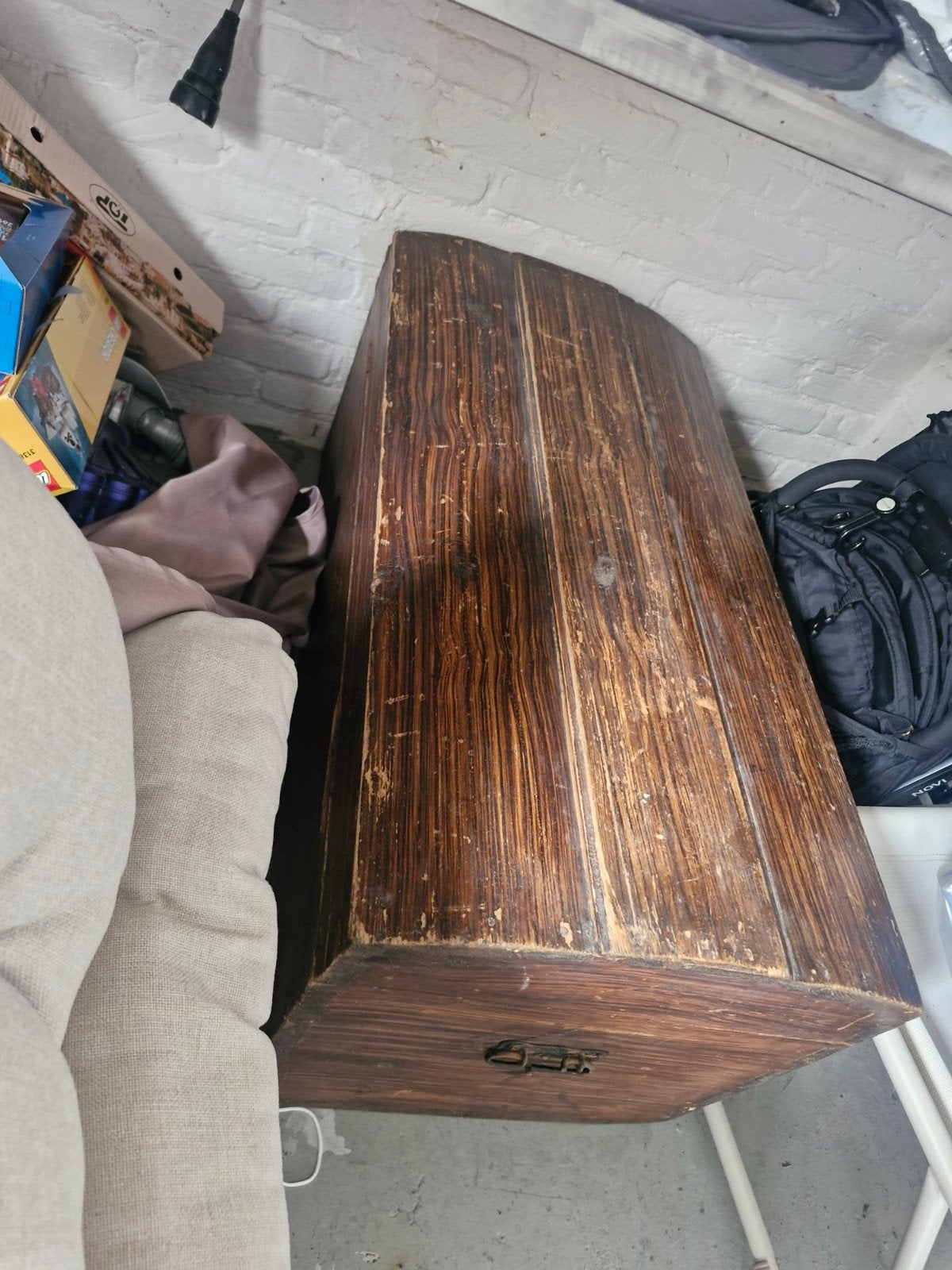 Houten kist, Huis en Inrichting, Woonaccessoires | Kisten, Ophalen, 50 – 75, Gebruikt, 100 tot 150 cm