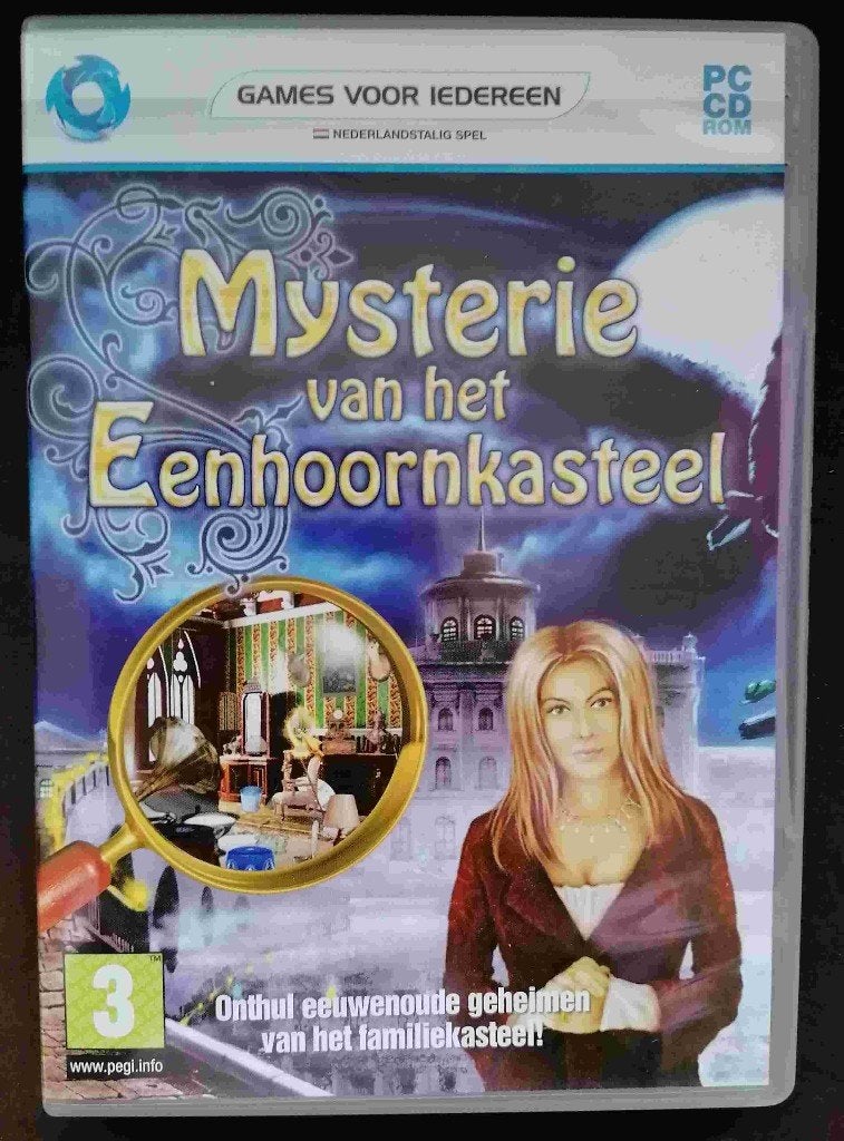 PC CD ROM Mysterie van het Eenhoornkasteel, 1 speler, Ophalen of Verzenden, Zo goed als nieuw, Vanaf 3 jaar