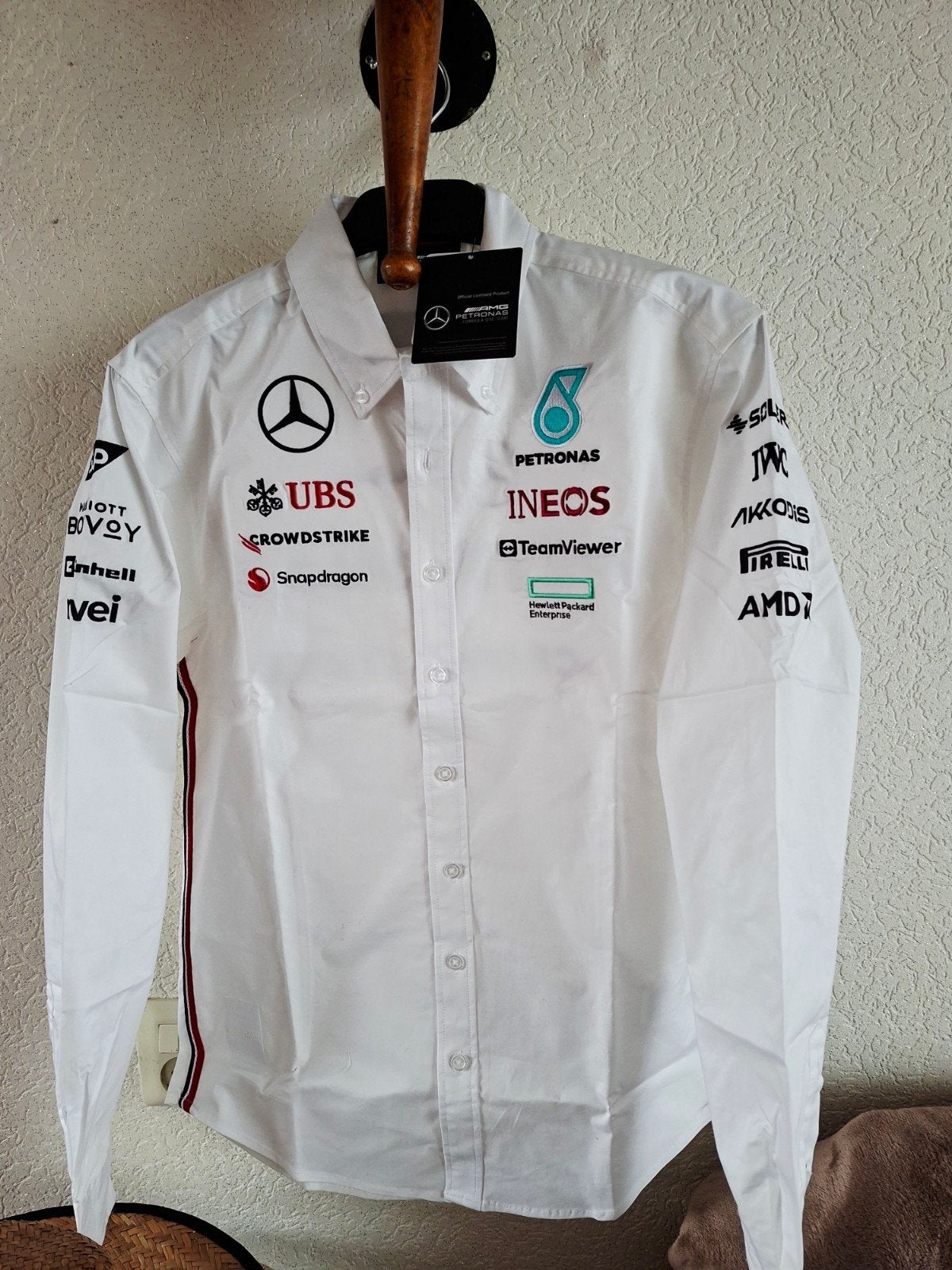 Mercedes AMG Petronas  F1 formula overhemd maat S nieuw, Ophalen of Verzenden, Nieuw, Wit