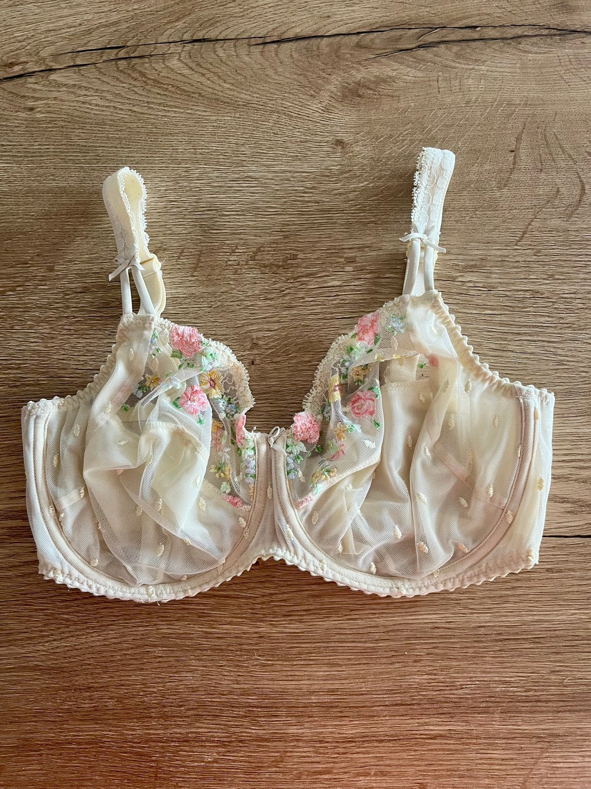 Prima donna 80E full cup zacht geel borduur, Verzenden, Geel, BH