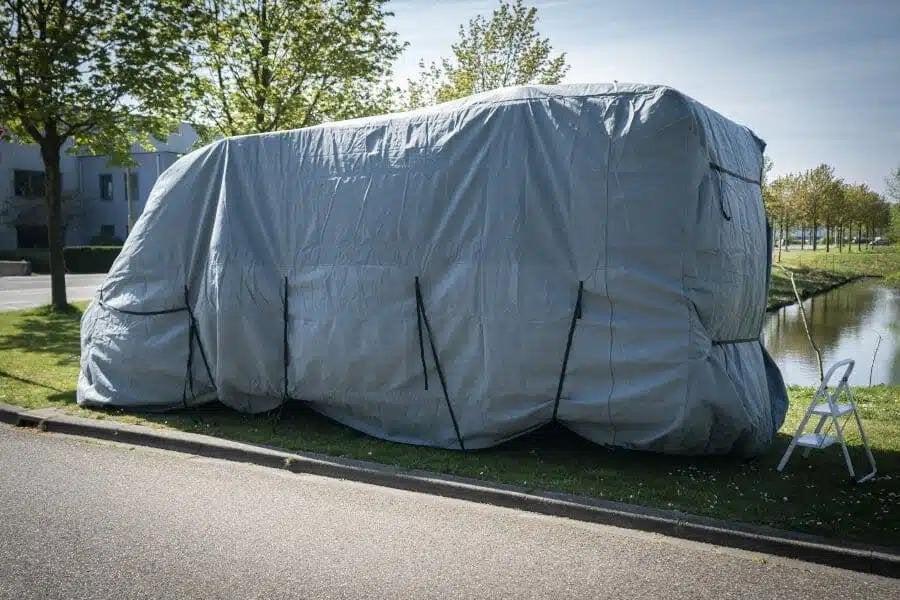Hoes voor buscamper 6.40 meter, Ophalen, Gebruikt