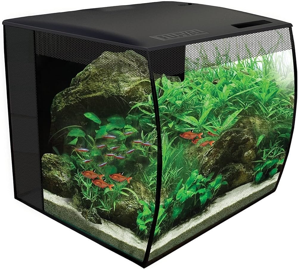 Fluval Flex Aquarium 34L – compleet met pomp – zwart, Ophalen, Gebruikt, Leeg aquarium, Fluval