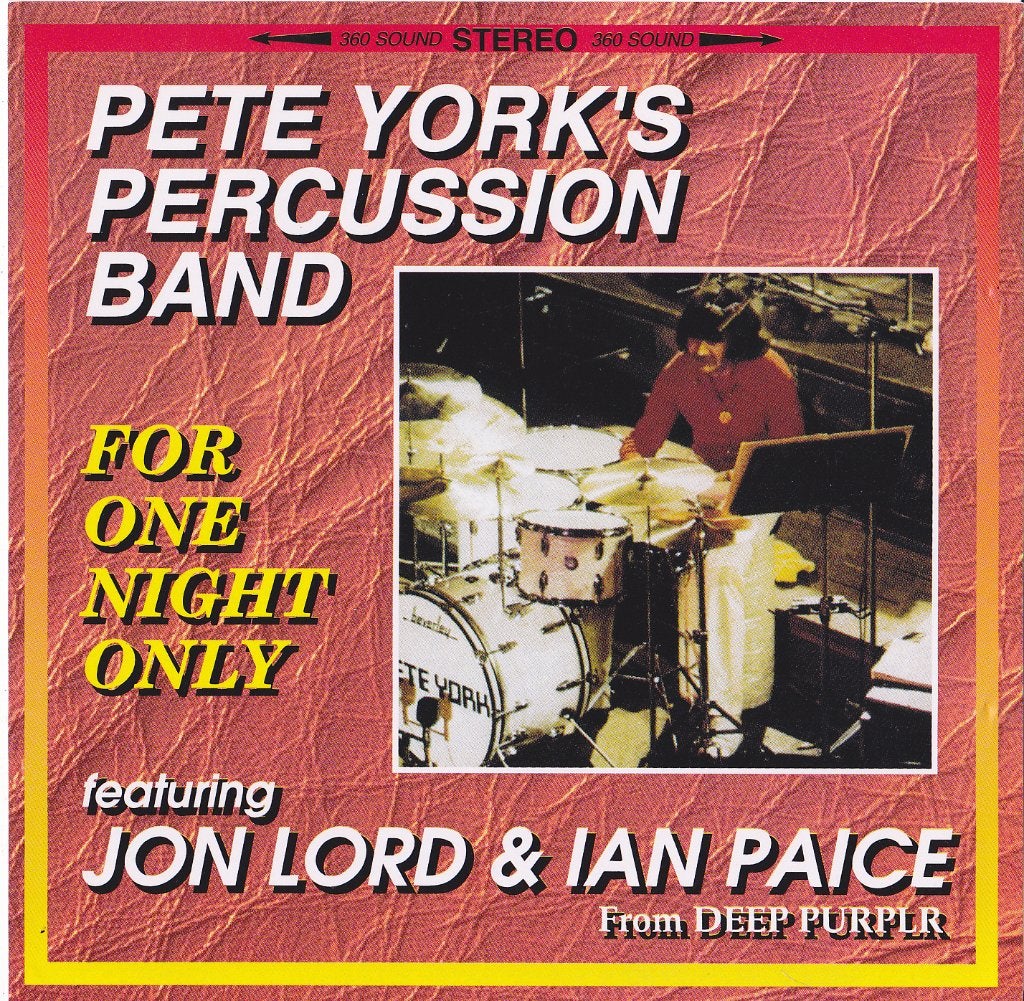 Pete York's Percussion Band - For One Night Only 1-cd, Ophalen of Verzenden, Nieuw in verpakking, Hard Rock, Live-album