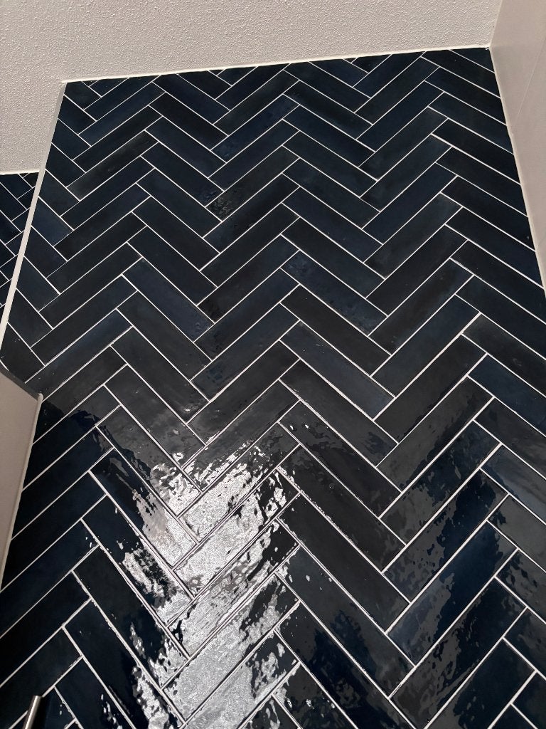 215 donkerblauwe ragno keramische visgraattegels ca 3m2, Doe-het-zelf en Verbouw, Tegels, Ophalen, Nieuw, Minder dan 20 cm, Minder dan 20 cm