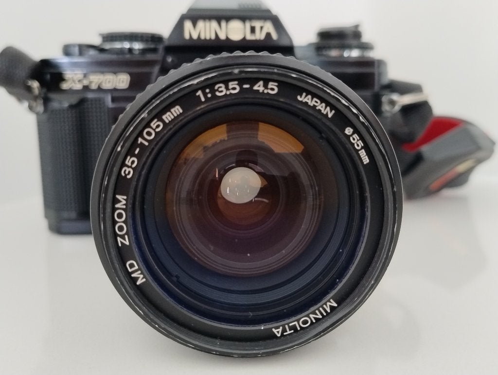 Minolta X700 Camera met een Minolta Al Round Zoomlens+ Macro, Ophalen of Verzenden, Zo goed als nieuw, Spiegelreflex, Minolta
