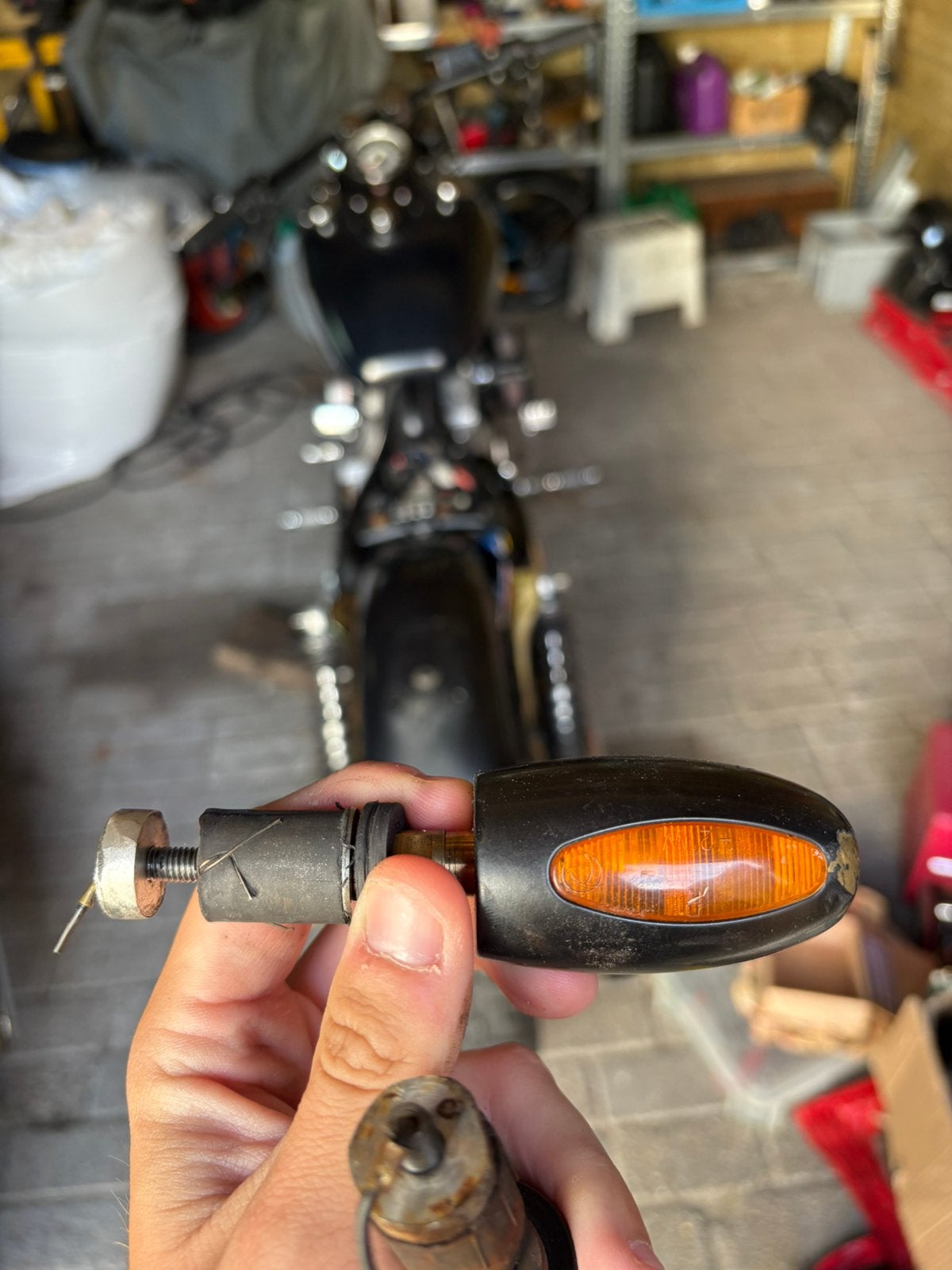 Set van 2 handvat knipperlichten Harley Davidson, Ophalen of Verzenden, Gebruikt