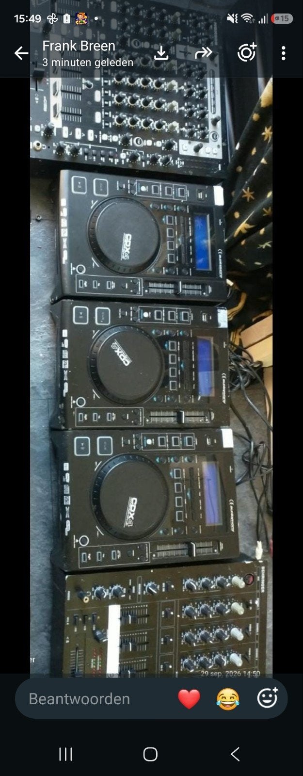 DJ-set met 3 American Audio CDX-4 spelers en meer, Ophalen, Gebruikt, Dj-set, Overige merken