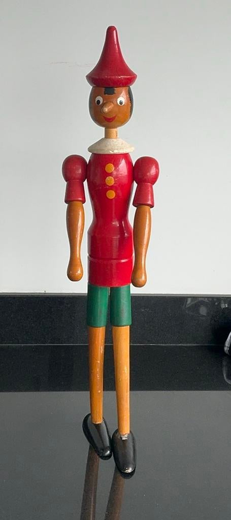 Pinokkio, deze pop is oud. Gemaakt van hout, 70 cm hoog, Antiek en Kunst, Antiek | Speelgoed, Ophalen of Verzenden