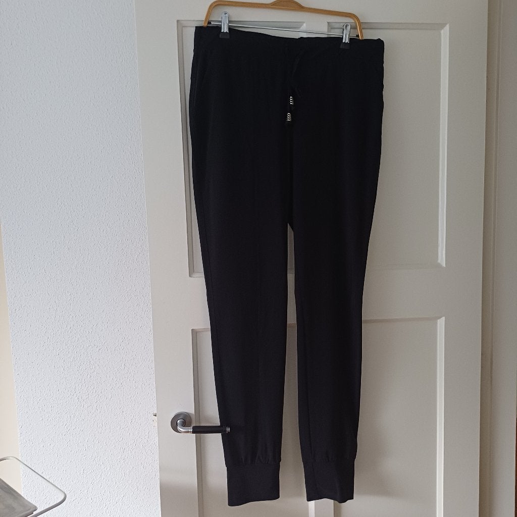 Helena Hart travelstof broek XXL, Zwart, Maat 46/48 (XL) of groter, Lang, Gedragen