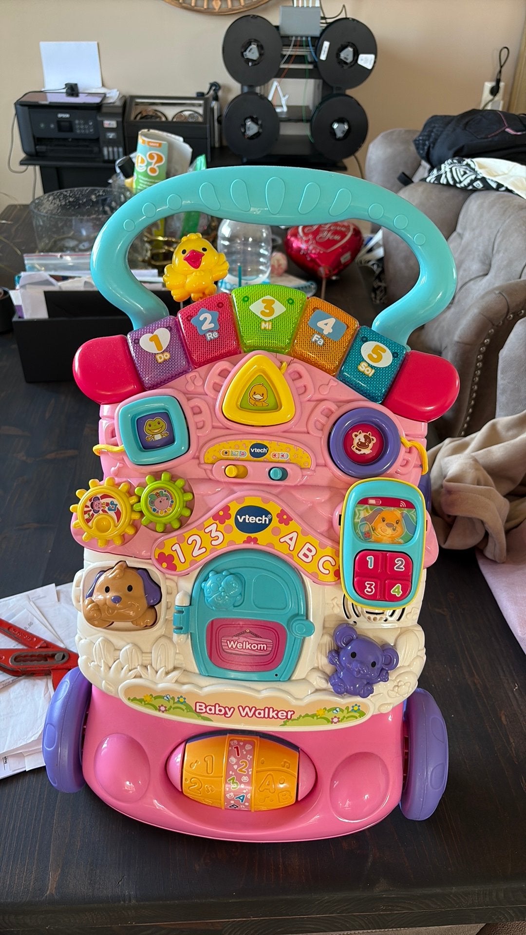 VTech 2-1 baby walker roze, Ophalen, Zo goed als nieuw, 6 maanden tot 2 jaar