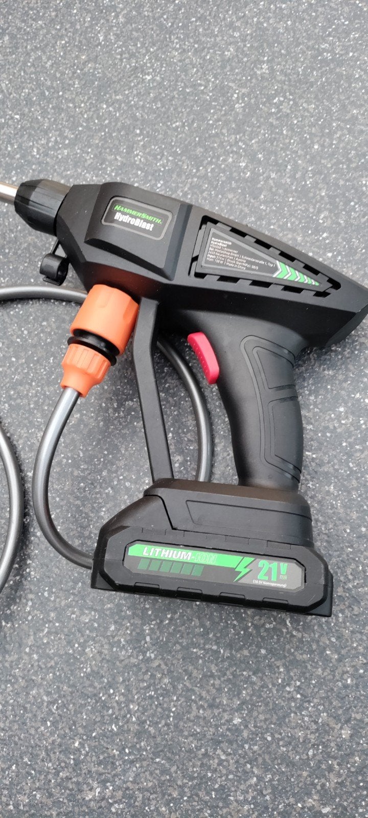 HydroBlast Draagbare Hogedrukreiniger met Accu, Ophalen of Verzenden, Zo goed als nieuw, Accu, HydroBlast