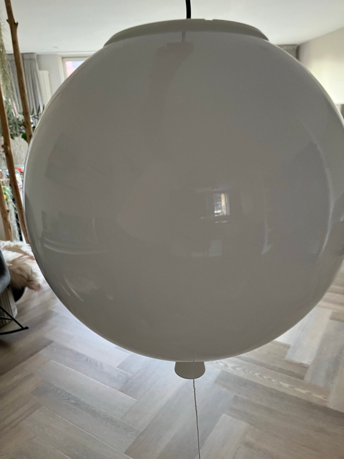 Witte Plafondlamp Ballon vorm, Ophalen of Verzenden, Zo goed als nieuw, Kunststof