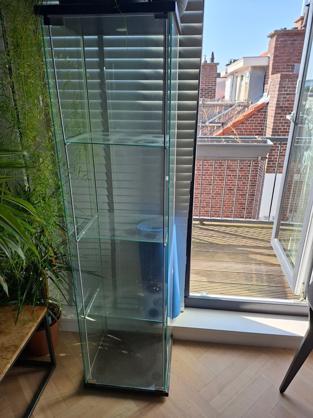 Gratis af te halen - glazen vitrine kast, Minder dan 50 cm, Gebruikt, 100 tot 150 cm, Ophalen of Verzenden