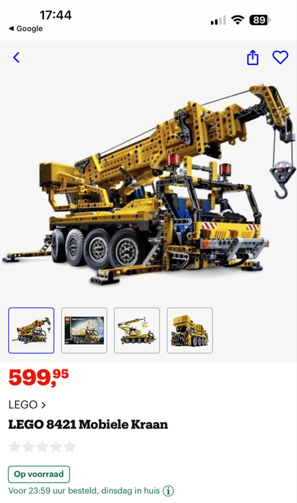 LEGO Technic 8421 Mobiele Kraan - Zo goed als nieuw, Ophalen of Verzenden, Zo goed als nieuw, Overige typen