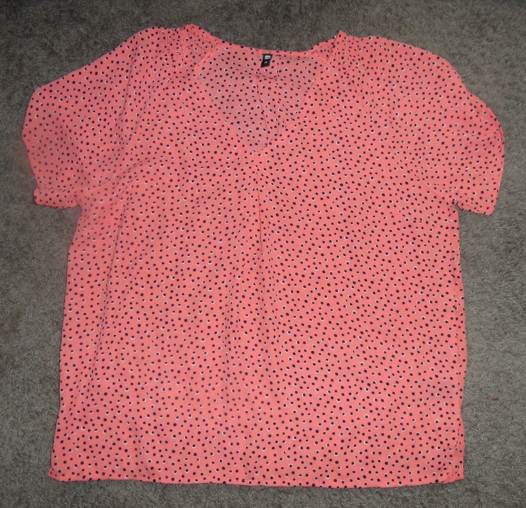 Leuke zomerblouse van HEMA, maat M, kleur: oranje/roze, Kleding | Dames, Maat 38/40 (M), Oranje, Ophalen of Verzenden, Zo goed als nieuw