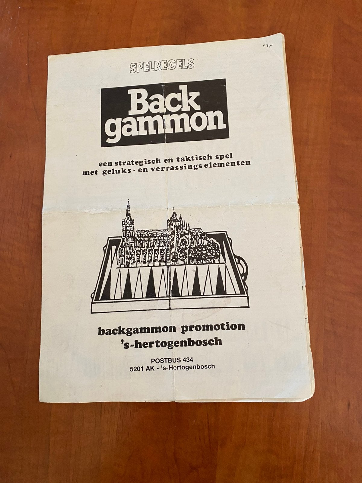 Originele gebruiksaanwijzing van Backgammon, Ophalen of Verzenden, Zo goed als nieuw