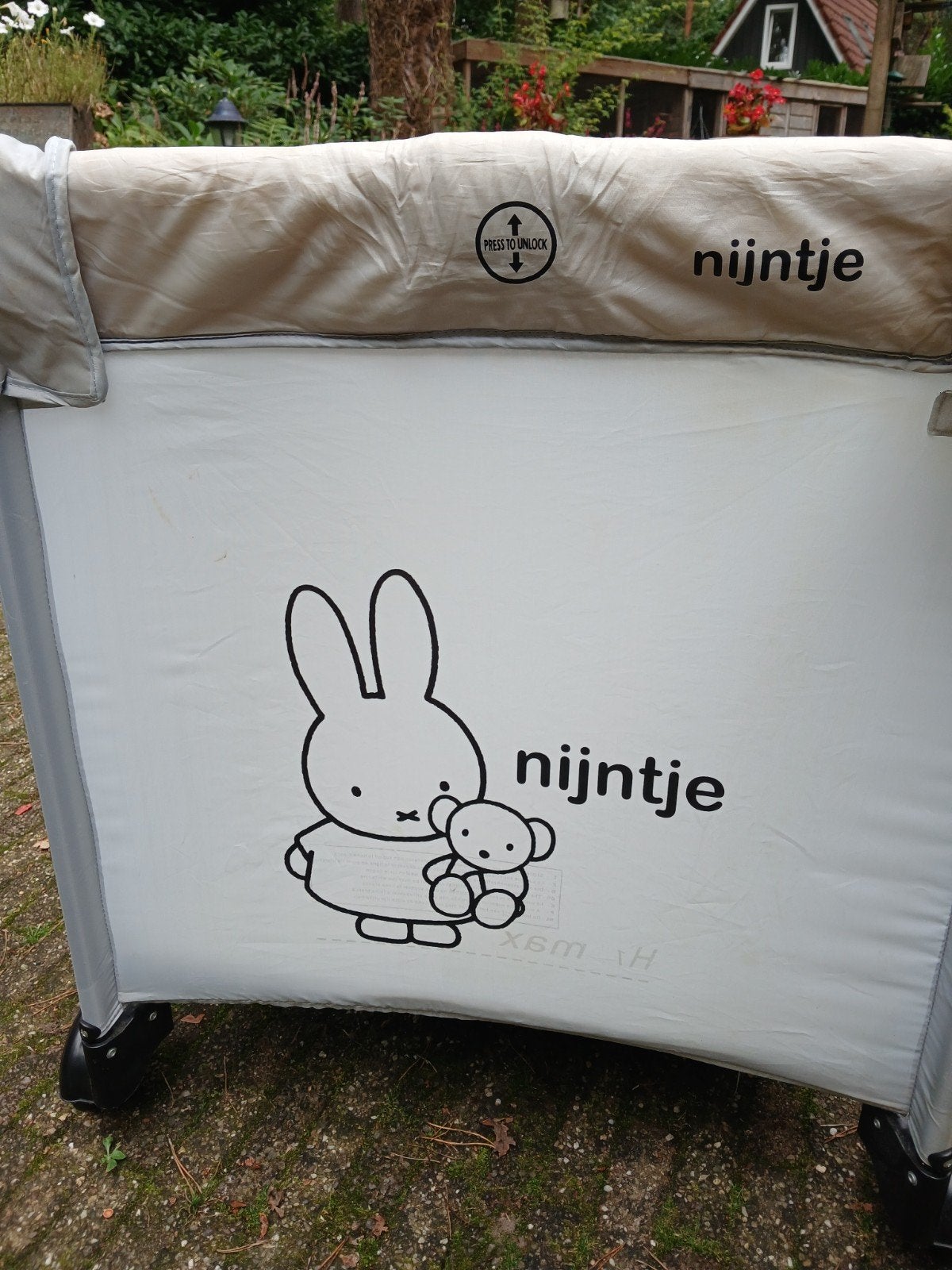 campingbed nijntje met verhoger., Kinderen en Baby's, Ophalen, Gebruikt, Reisbedje