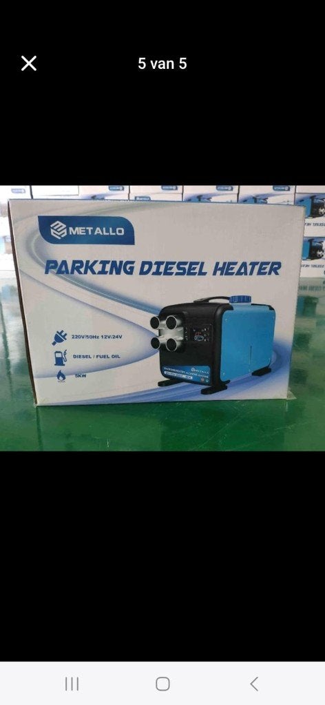 Diesel heater 5kw - nieuw, Ophalen, 30 tot 80 cm, 60 tot 150 cm, 800 watt of meer