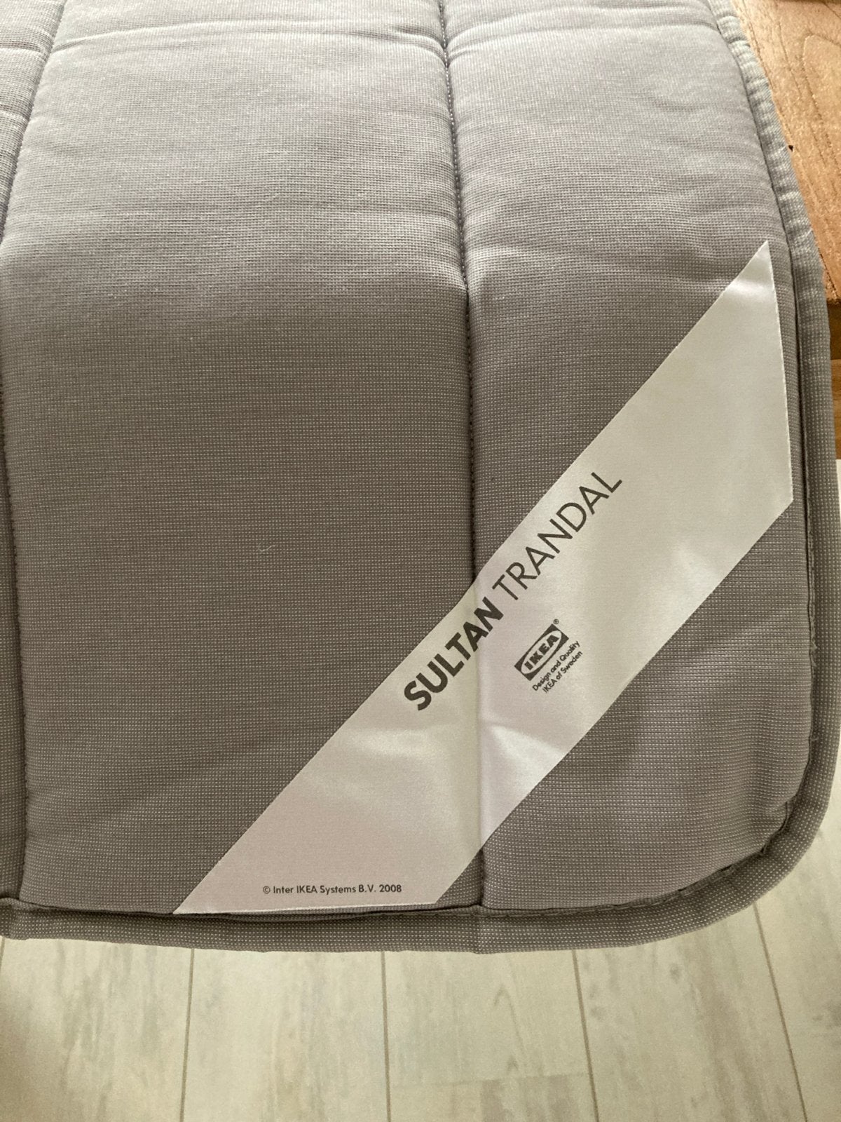 IKEA Sultan Trandal dekmatras grijs 140x200 cm, Ophalen, Zo goed als nieuw