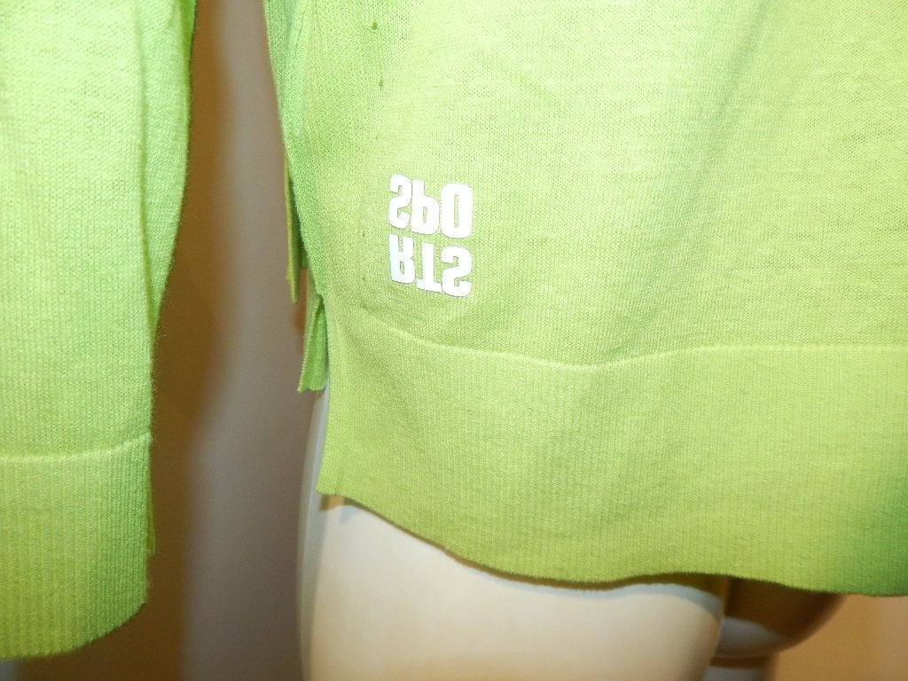Marccain deels linnen vest breisel opdruk zijkant lime 36/38, Kleding | Dames, Verzenden, Zo goed als nieuw, Maat 36 (S), Marccain