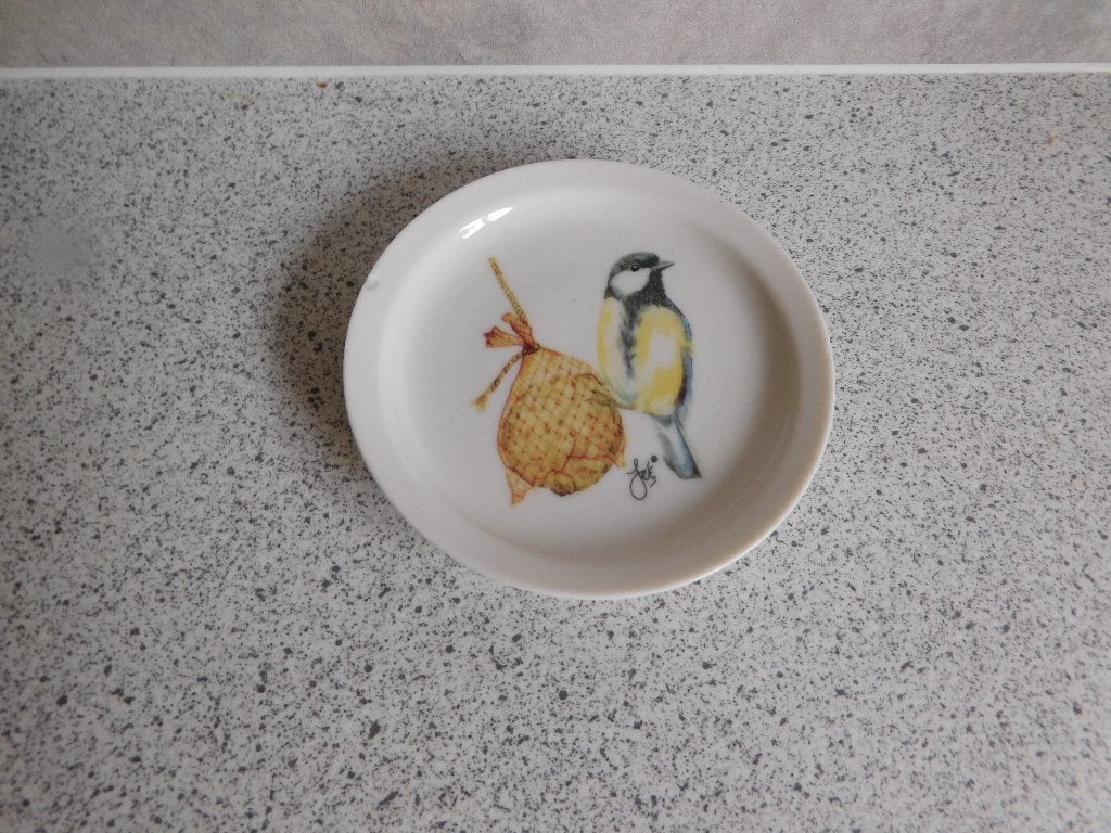 Bord Koolmees Winter JET by ter Steege - 8,5 cm, Keramiek, Ophalen of Verzenden, Zo goed als nieuw, Bord(en)