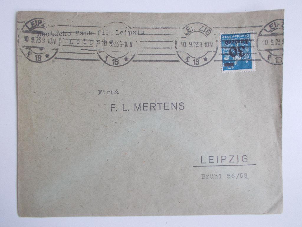 Duitse Rijk, Inflatie-Envelop Gefrankeerd Met 30000 Mark1923, Ophalen, Envelop