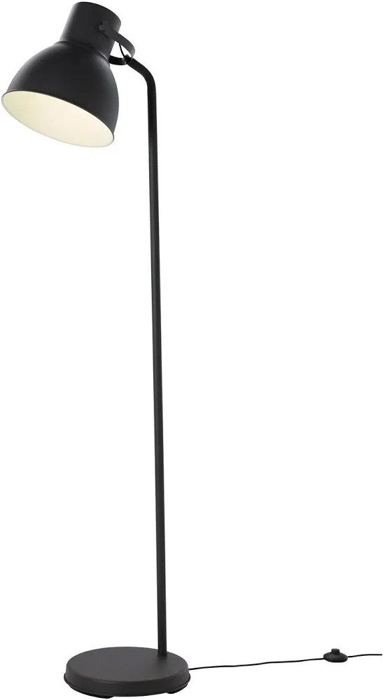IKEA Hektar Vloerlamp - Zwart, Industrieel Design, Huis en Inrichting, Ophalen, E27 (groot), Zo goed als nieuw, Metaal