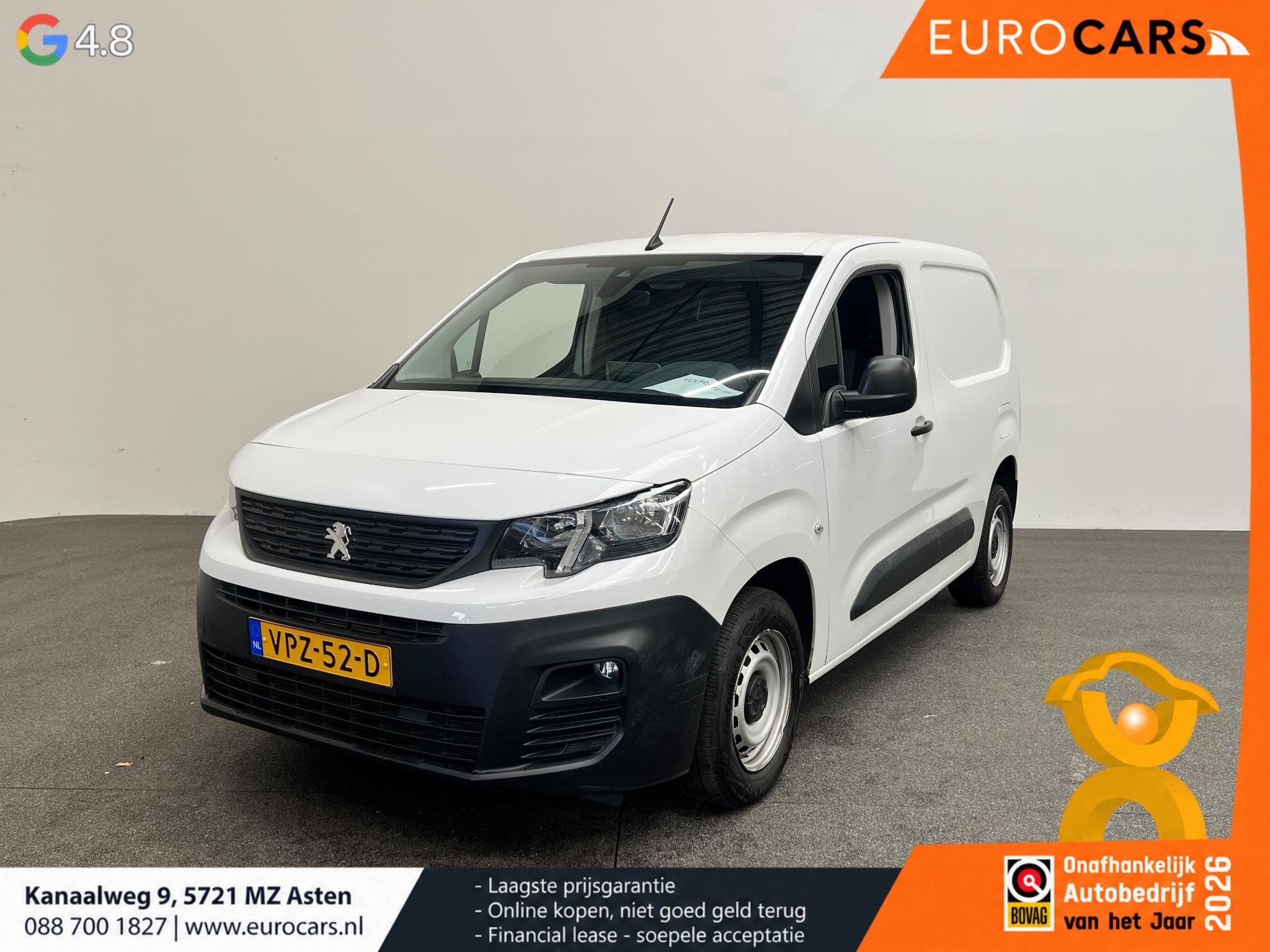 Peugeot Partner 1.2 PureTech Premium Airco Navi Cruise Contr, Voorwielaandrijving, Dealer onderhouden, Gebruikt, Euro 6