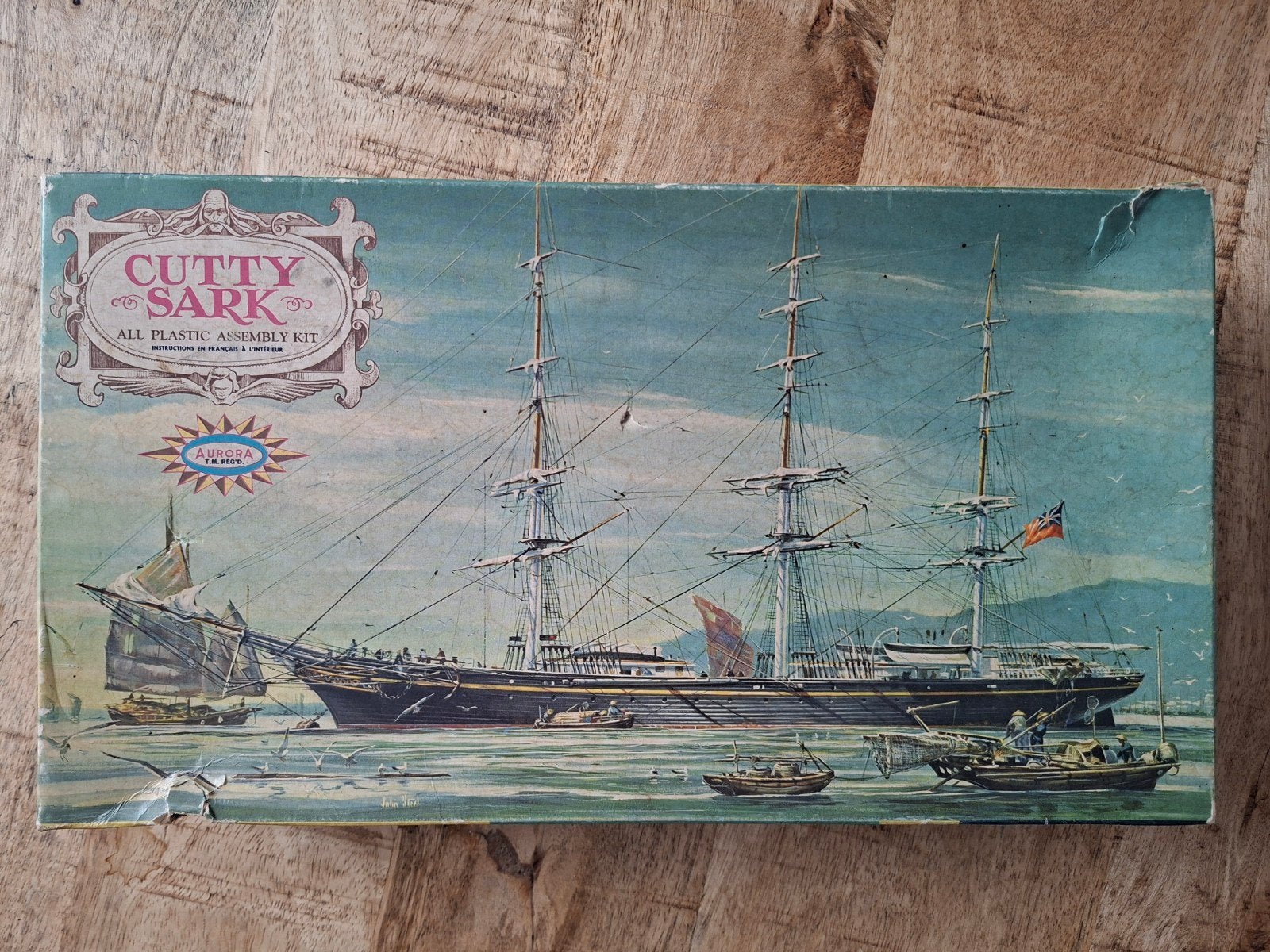 Vintage Aurora Cutty Sark Bouwmodel Jaren '60, Ophalen of Verzenden, Zo goed als nieuw, Overige merken