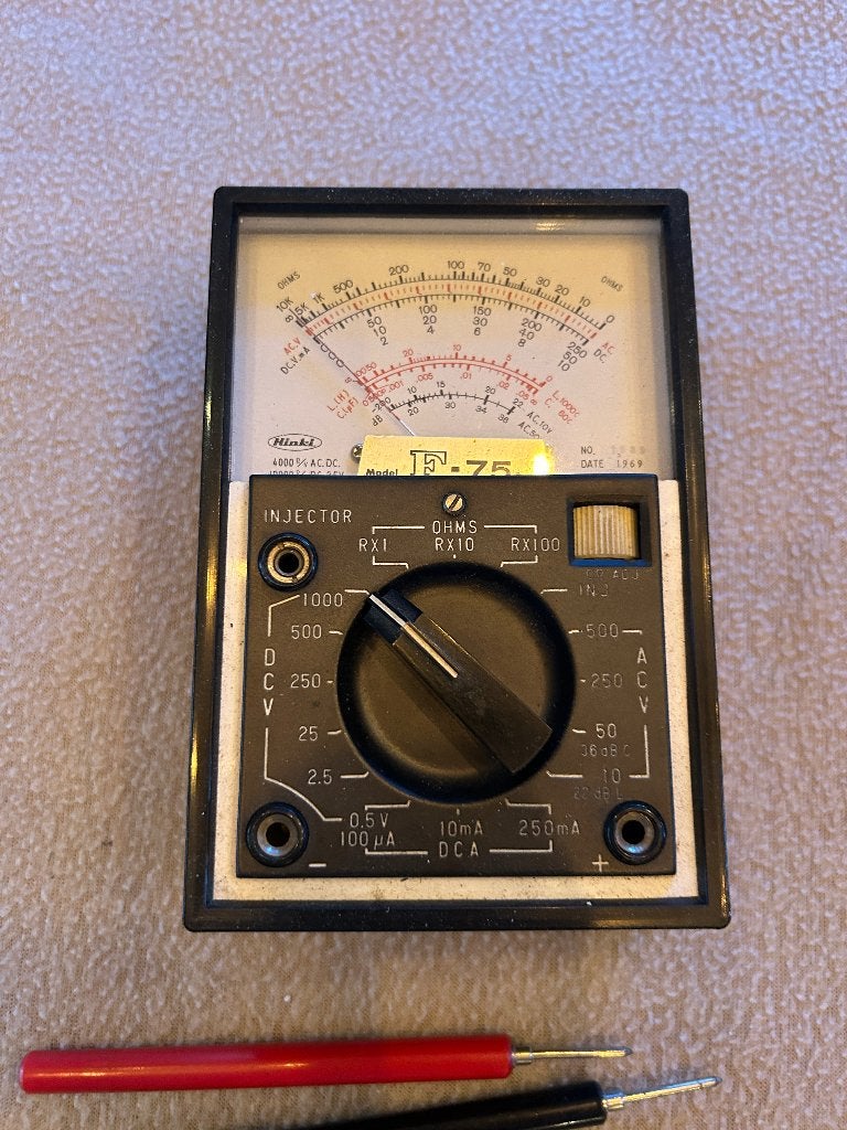 Vintage HIOKI F-75J analoge Multimeter, Ophalen of Verzenden, Gebruikt, Multimeter