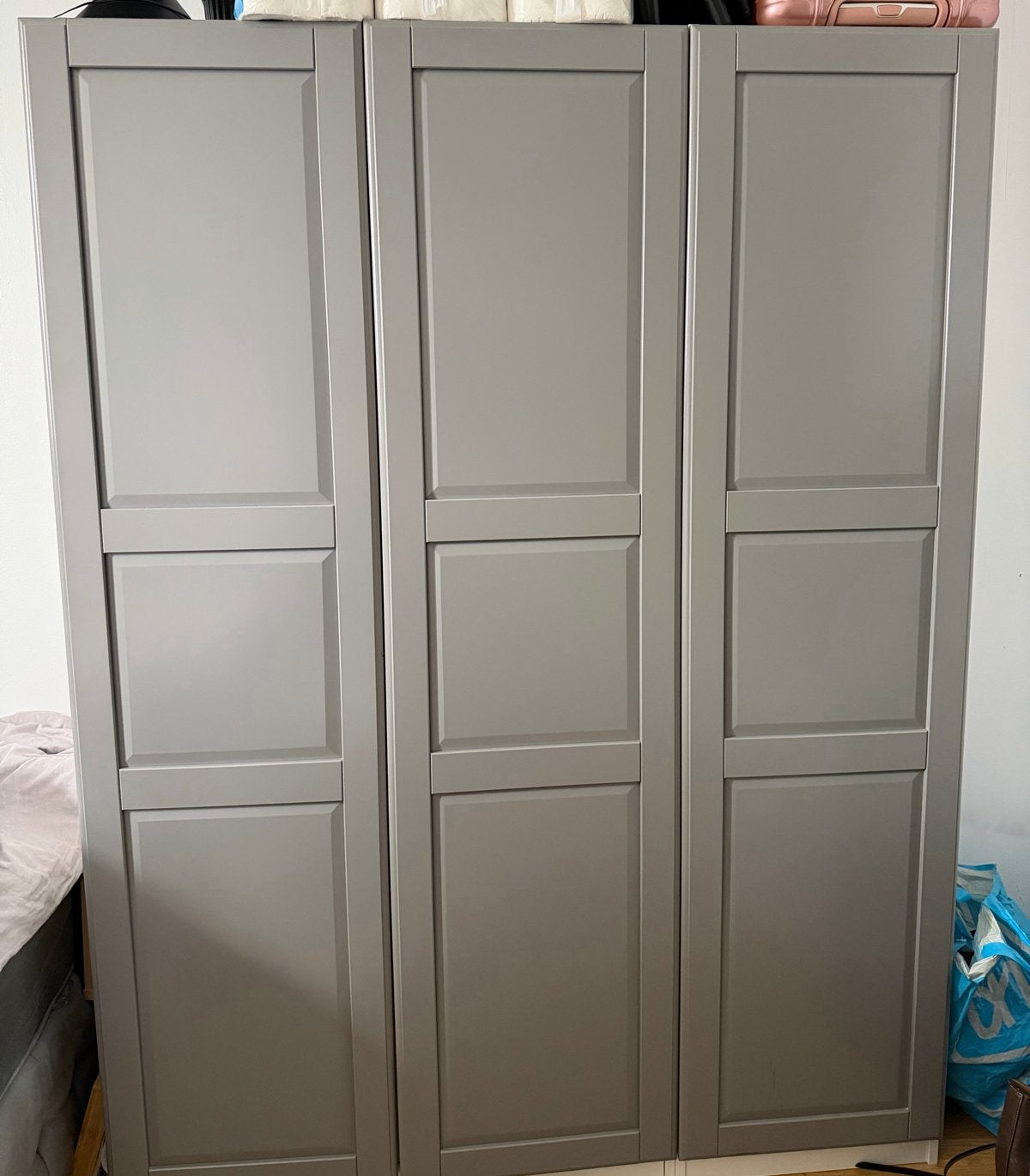IKEA PAX / TYSSEDAL Kledingkast - Grijs, Ophalen, 200 cm of meer, 150 tot 200 cm, Zo goed als nieuw