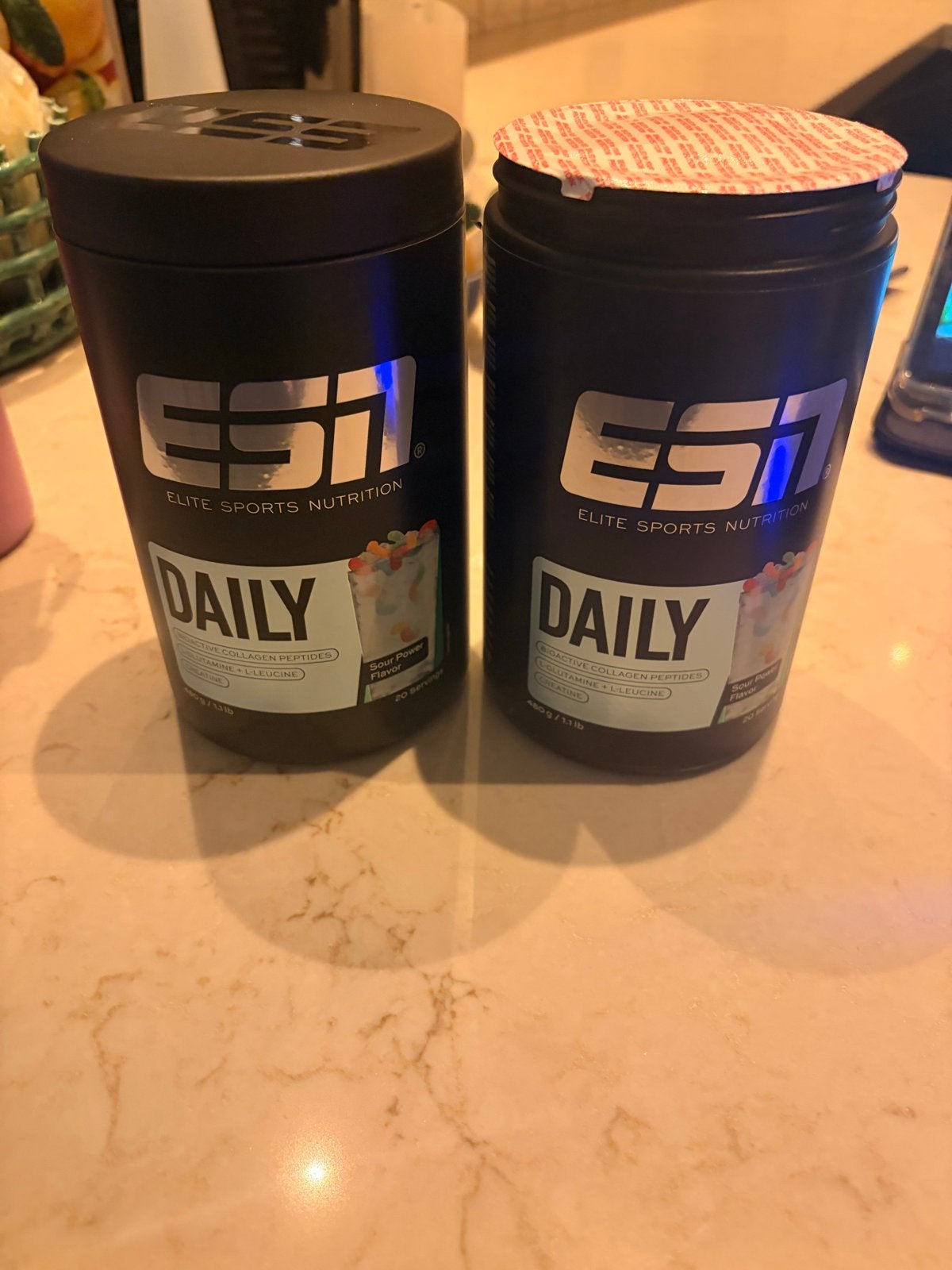 ESN Daily 2 potten (1 dicht, 1 zo goed als vol), Sport en Fitness, Ophalen of Verzenden, Zo goed als nieuw, Poeder of Drank