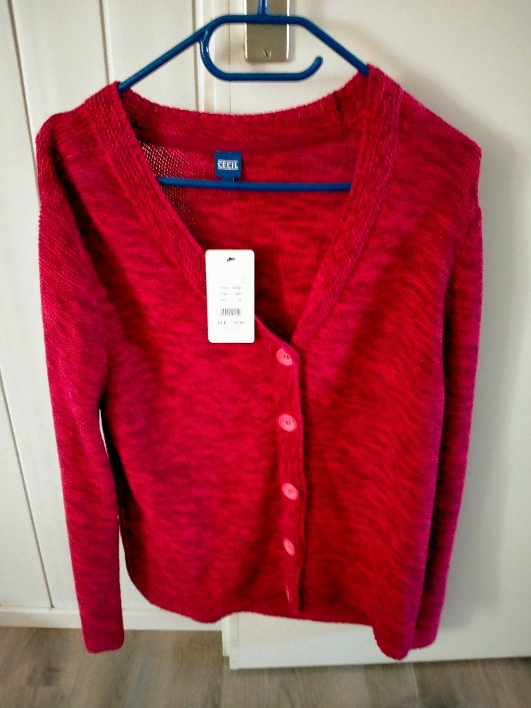 Rood gebreid vest cecil xl nieuw, Ophalen, Nieuw, Maat 42/44 (L), Rood